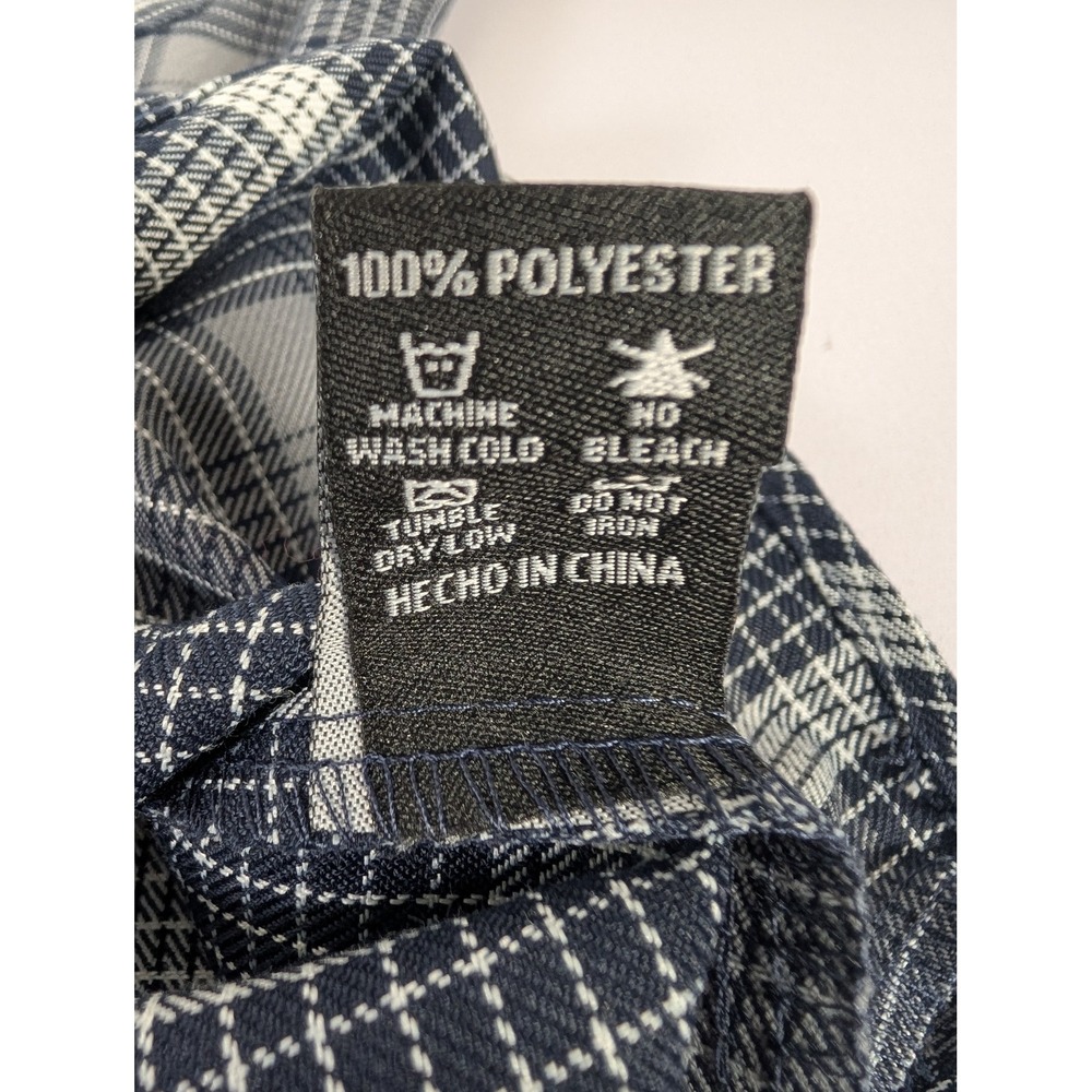 Dixxon Flannel Shirt Womens Small Gray Black Paulson Plaid D-Tech Button Up Logo - Picture 7 of 15